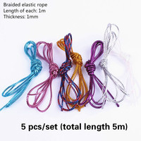 5 sztuk Dreadlock koraliki warkocze akcesoria do włosów włosy plecione Deco stylizacja Shimmer rozciągliwe włosy plecione struny długie 1 m/sztuka 6